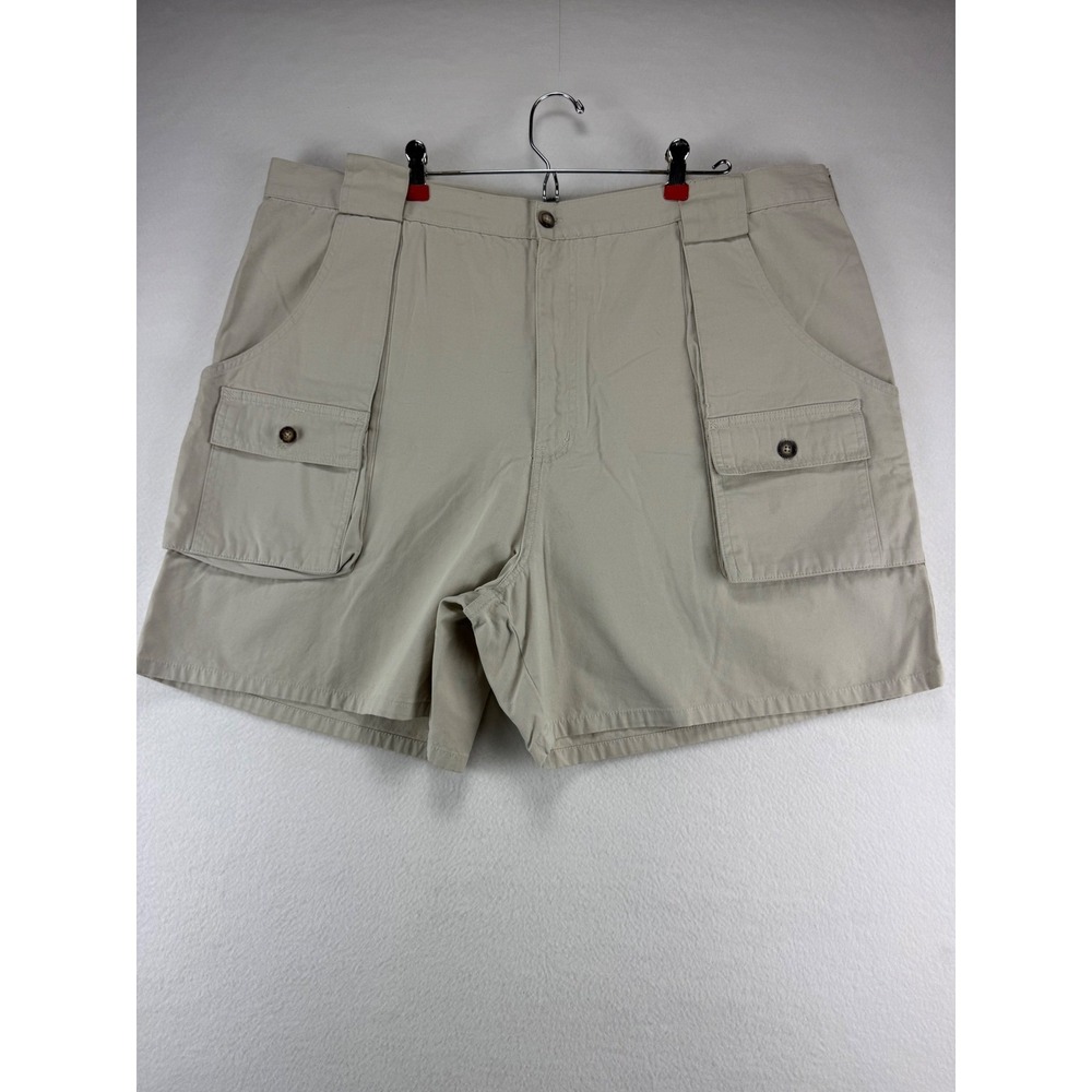 Fieldmaster Cargo Shorts Mens 42 Khaki Tan Cotton Canvas Outdoor Hiking‎ Pockets